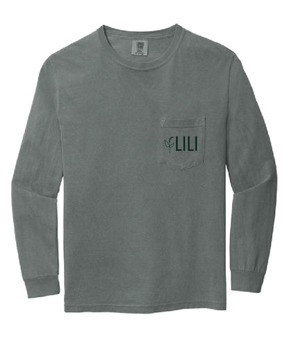 LILI Comfort Colors Heavyweight Ring Spun Long Sleeve Pocket Tee