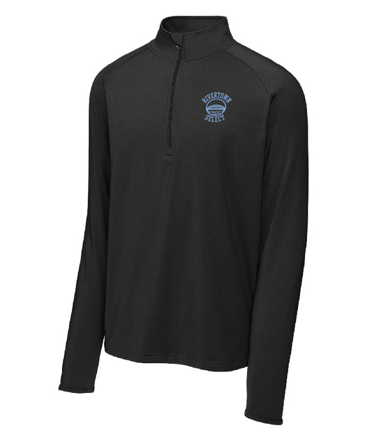 RIVERTWON Black 1/4 zip (men and women)