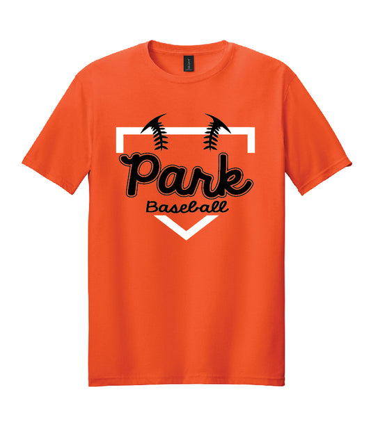 SLP Baseball Tee - Orange Plate Logo (adult and youth)
