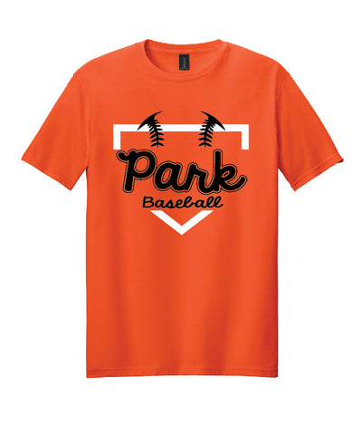 SLP Baseball Tee - Orange Plate Logo (adult and youth)