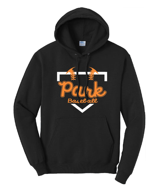 SLP Baseball Fleece Hoodie Plate Logo - Black (Adult and Youth)