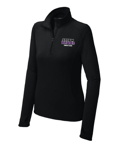 1/4 zip - Black - Women's
