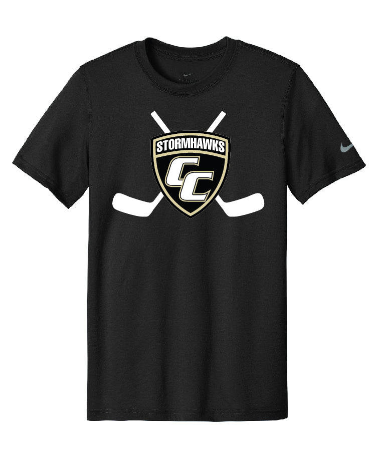 NIKE Short Sleeve Black Tee (adult and youth)