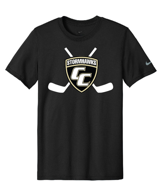 NIKE Short Sleeve Black Tee (adult and youth)