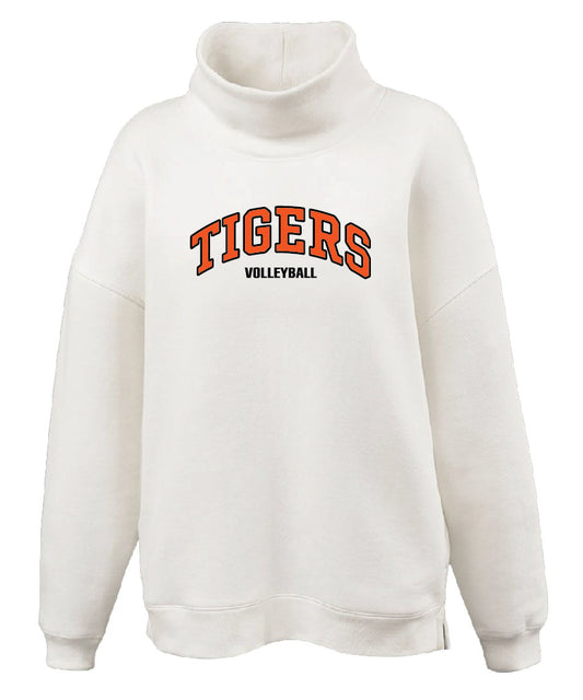 Volleyball Oversized MockNeck WHITE