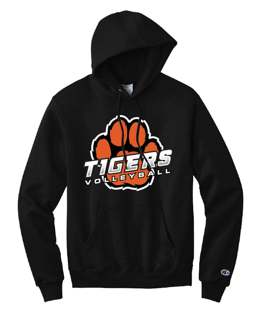 Volleyball Twill Paw Black Champion Hoodie