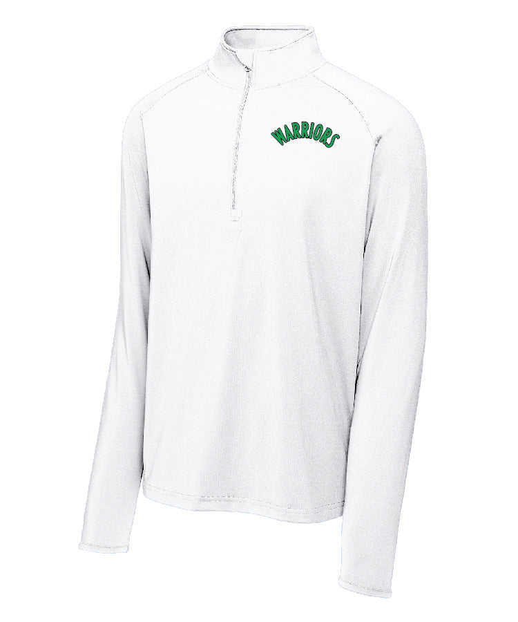 Warriors White 1/4 zip (men and women)