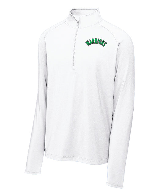 Warriors White 1/4 zip (men and women)