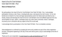 Cole McAdam 5k color run/walk