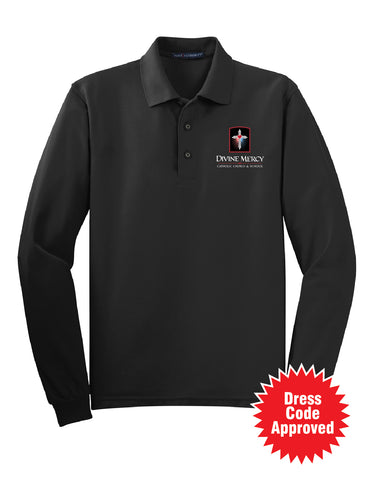 DMCS Black Long Sleeve Polo Shirt (adult; ladies; youth)