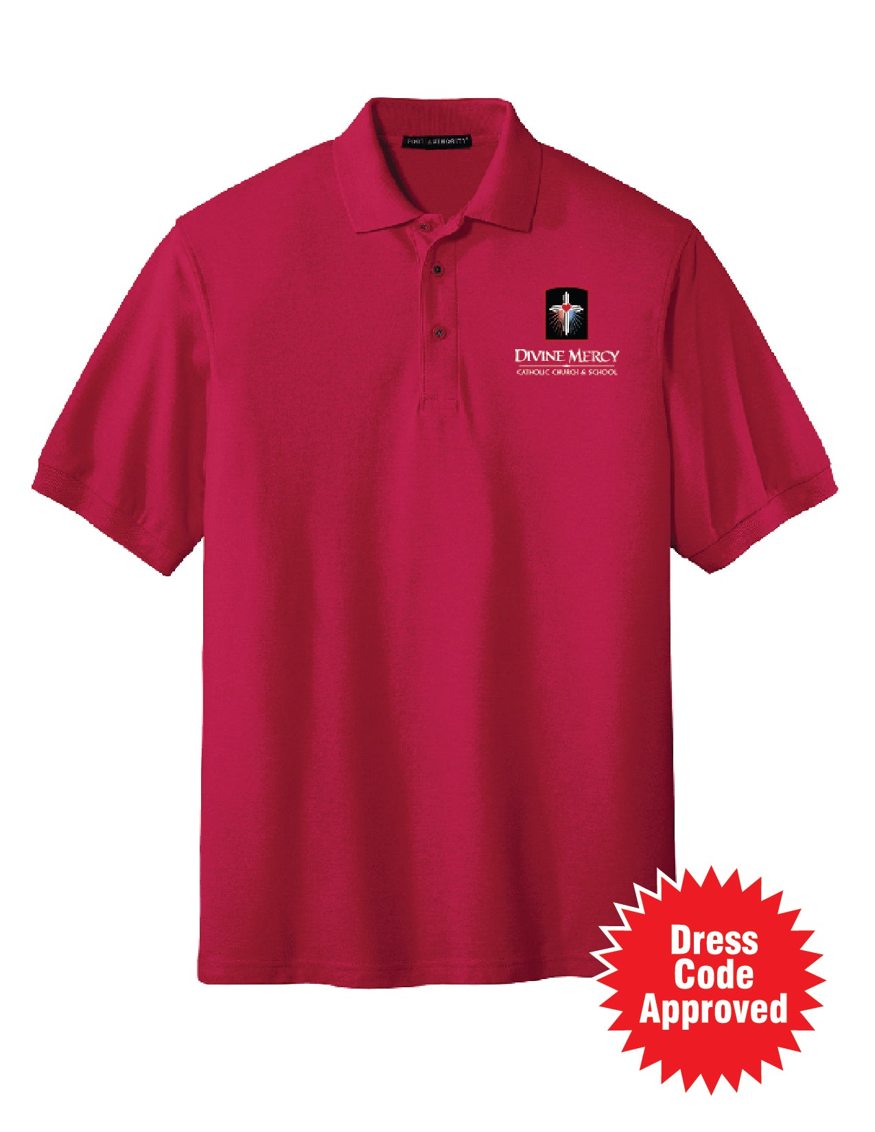 DMCS Red Polo Shirt (adult; ladies; youth)