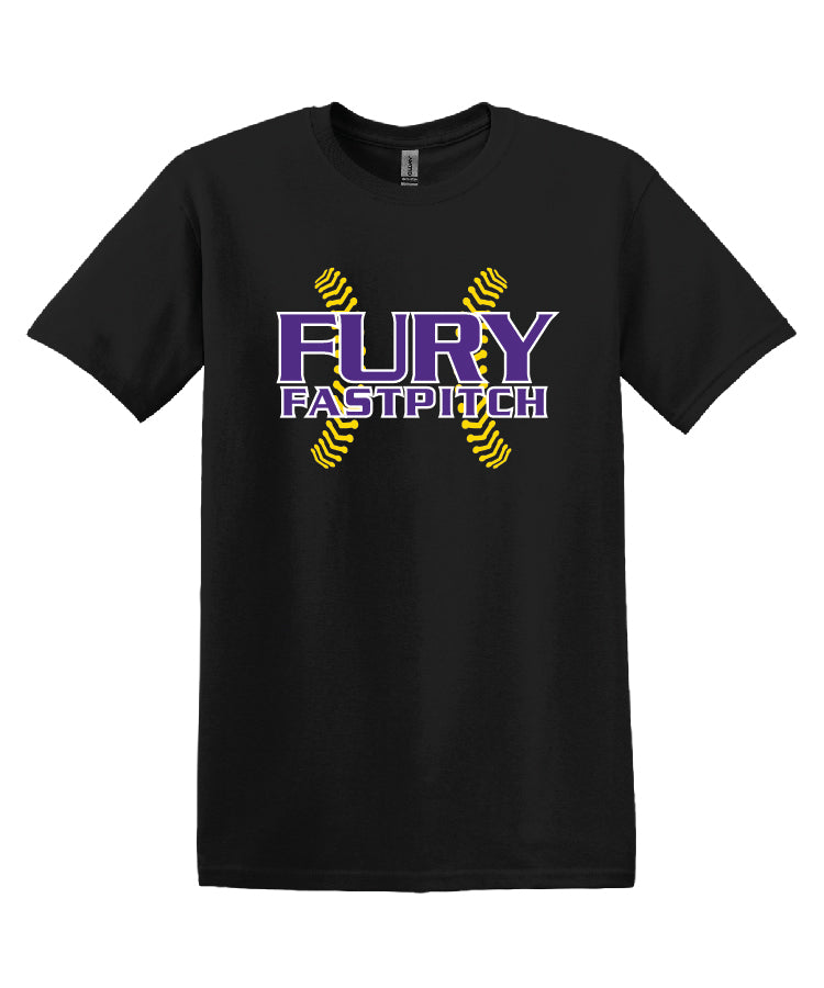 Fury Stitch Logo Black T-Shirt (adult and youth)