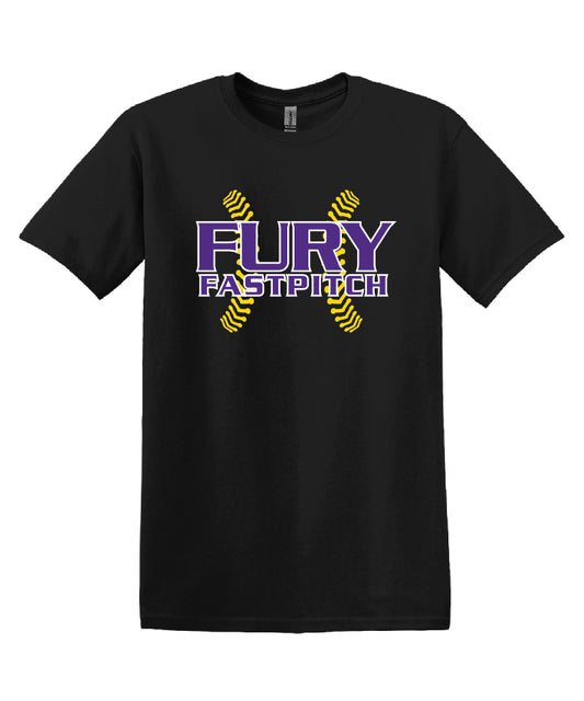 Fury Stitch Logo Black T-Shirt (adult and youth)