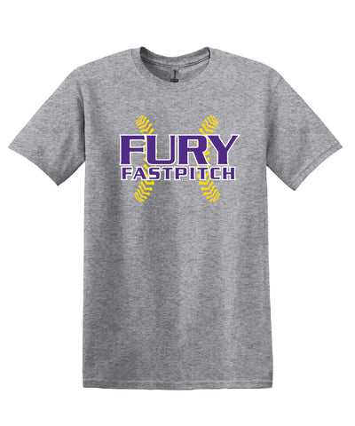 Fury Stitch Logo Grey  T-Shirt