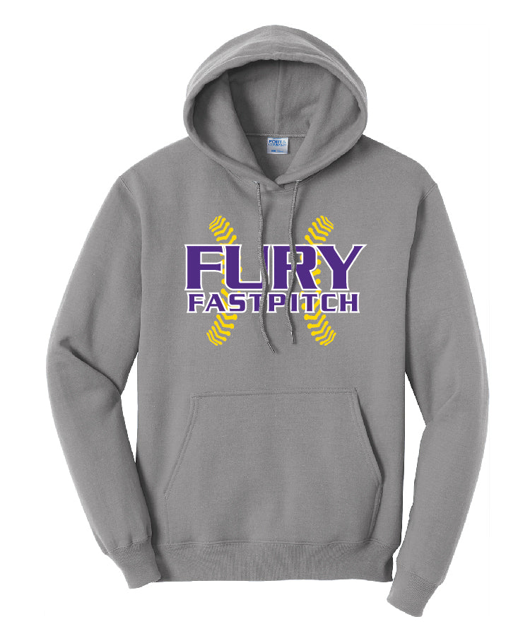 YOUTH Fury Stitch Logo Grey Hoodie