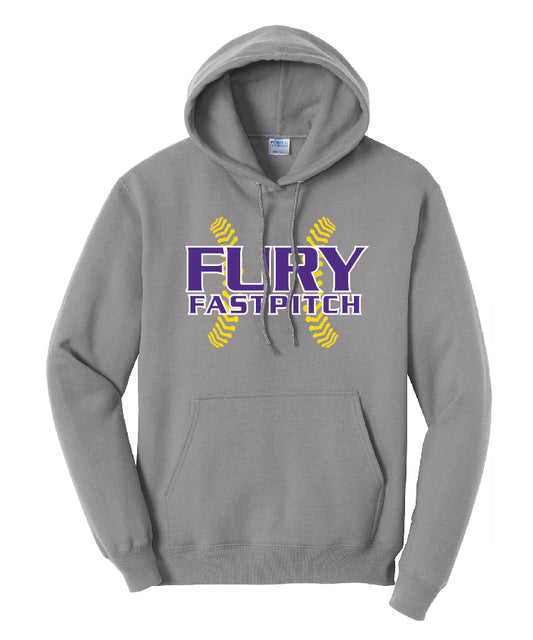 Fury Stitch Logo Grey Hoodie (adult and youth)