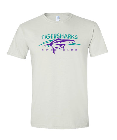 Tigersharks white short sleeve T-Shirt (adult & youth sizes)