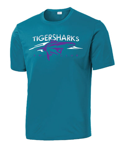 Tigersharks Performance T-Shirt (teal) - Adult and Youth